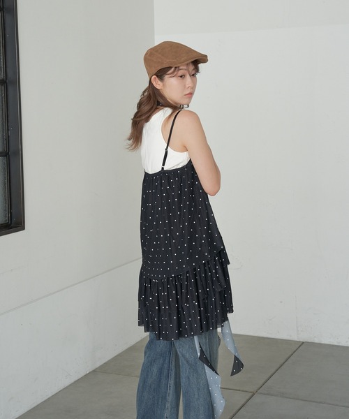 RAY CASSIN(レイカズン)の「タンクセットサイドフリルミニワンピース(ワンピース・レディース・グレー系その他3/ブラック系その他3/ブラウン系その他2/ブラック系その他2・FREE)」の15枚目の写真