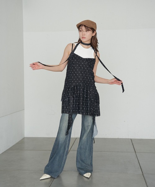 RAY CASSIN(レイカズン)の「タンクセットサイドフリルミニワンピース(ワンピース・レディース・グレー系その他3/ブラック系その他3/ブラウン系その他2/ブラック系その他2・FREE)」の16枚目の写真