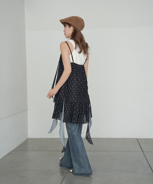 RAY CASSIN(レイカズン)の「タンクセットサイドフリルミニワンピース(ワンピース・レディース・グレー系その他3/ブラック系その他3/ブラウン系その他2/ブラック系その他2・FREE)」の17枚目の写真