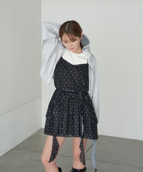 RAY CASSIN(レイカズン)の「タンクセットサイドフリルミニワンピース(ワンピース・レディース・グレー系その他3/ブラック系その他3/ブラウン系その他2/ブラック系その他2・FREE)」の19枚目の写真