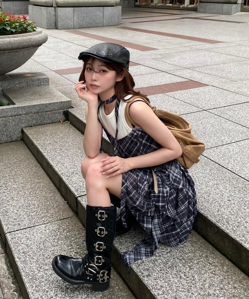 RAY CASSIN(レイカズン)の「タンクセットサイドフリルミニワンピース(ワンピース・レディース・グレー系その他3/ブラック系その他3/ブラウン系その他2/ブラック系その他2・FREE)」の10枚目の写真