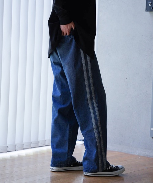 RATTLE TRAP（ラトルトラップ）の「10.5ozスラブデニムトラックパンツ（その他パンツ・メンズ・ブラック/ブルー・S/M/L）」の15枚目の写真