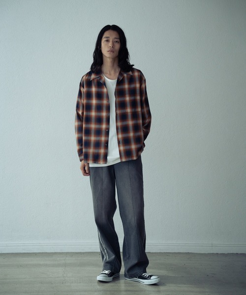 RATTLE TRAP（ラトルトラップ）の「10.5ozスラブデニムトラックパンツ（その他パンツ・メンズ・ブラック/ブルー・S/M/L）」の7枚目の写真