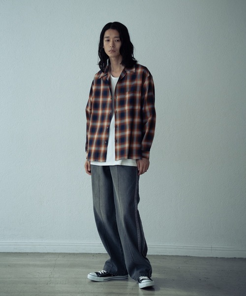 RATTLE TRAP（ラトルトラップ）の「10.5ozスラブデニムトラックパンツ（その他パンツ・メンズ・ブラック/ブルー・S/M/L）」の8枚目の写真