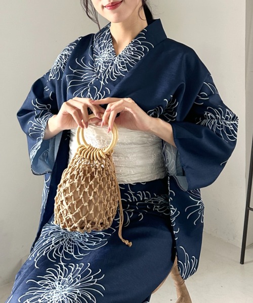 MYMOOD.(マイムード)の「お気に入り10000超え 新柄登場!選べる9柄展開 簡単着付け 浴衣2点セット(浴衣/帯) セパレート浴衣 簡単二部式浴衣セット 結び帯でアレンジ自由■動画あり(浴衣・レディース・その他1/その他2/その他3/その他5/その他6/その他4/その他7/その他8/その他9・FREE)」の5枚目の写真