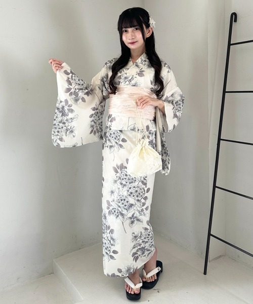 【1人で着られる】セパレート浴衣 / 浴衣+作り帯セット 楽天市場】一人で簡単に着られる浴衣♪ セパレート 浴衣