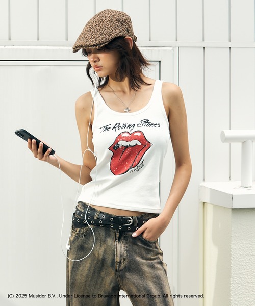 ACLENT（アクレント）の「【The Rolling Stones】リブタンク（Tシャツ