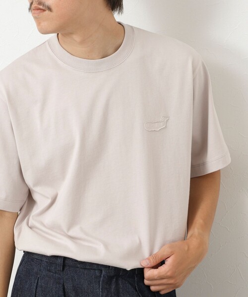NOLLEY’S（ノーリーズ）の「スランクフィニッシング天竺クラフトワンポイントクジラT（Tシャツ/カットソー・メンズ・グレイッシュブルー/グレイッシュベージュ/ブラック/ホワイト・XL/L/M/S）」の4枚目の写真