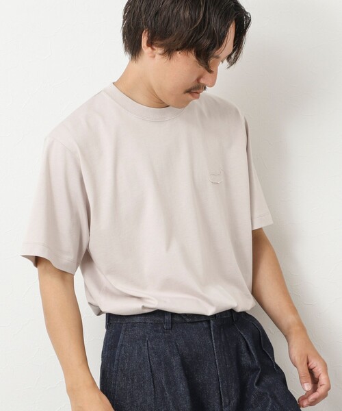 NOLLEY’S（ノーリーズ）の「スランクフィニッシング天竺クラフトワンポイントクジラT（Tシャツ/カットソー・メンズ・グレイッシュブルー/グレイッシュベージュ/ブラック/ホワイト・XL/L/M/S）」の22枚目の写真