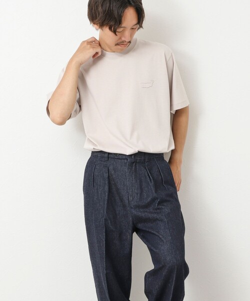 NOLLEY’S（ノーリーズ）の「スランクフィニッシング天竺クラフトワンポイントクジラT（Tシャツ/カットソー・メンズ・グレイッシュブルー/グレイッシュベージュ/ブラック/ホワイト・XL/L/M/S）」の20枚目の写真