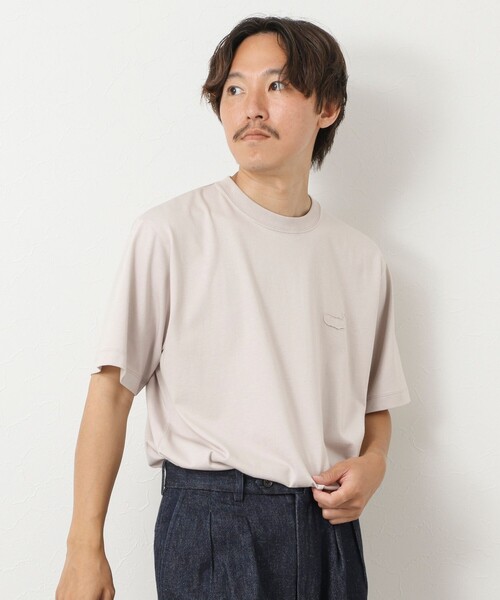 NOLLEY’S（ノーリーズ）の「スランクフィニッシング天竺クラフトワンポイントクジラT（Tシャツ/カットソー・メンズ・グレイッシュブルー/グレイッシュベージュ/ブラック/ホワイト・XL/L/M/S）」の19枚目の写真