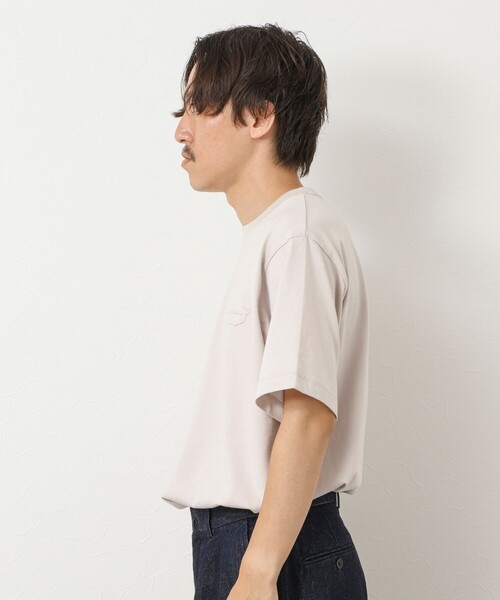 NOLLEY’S（ノーリーズ）の「スランクフィニッシング天竺クラフトワンポイントクジラT（Tシャツ/カットソー・メンズ・グレイッシュブルー/グレイッシュベージュ/ブラック/ホワイト・XL/L/M/S）」の18枚目の写真