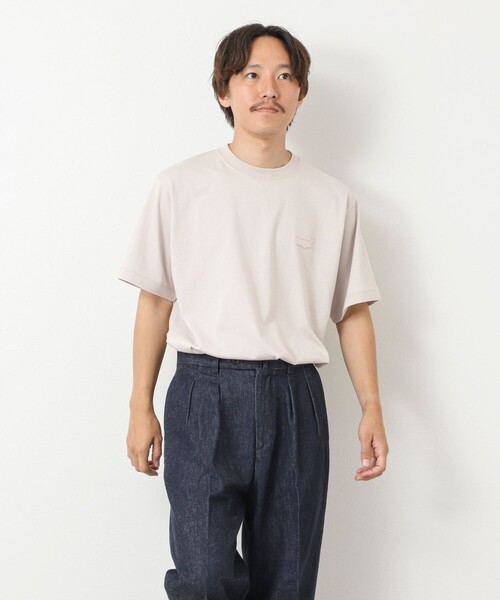 NOLLEY’S（ノーリーズ）の「スランクフィニッシング天竺クラフトワンポイントクジラT（Tシャツ/カットソー・メンズ・グレイッシュブルー/グレイッシュベージュ/ブラック/ホワイト・XL/L/M/S）」の16枚目の写真