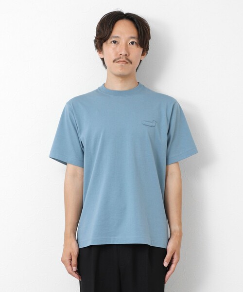 NOLLEY’S（ノーリーズ）の「スランクフィニッシング天竺クラフトワンポイントクジラT（Tシャツ/カットソー・メンズ・グレイッシュブルー/グレイッシュベージュ/ブラック/ホワイト・XL/L/M/S）」の12枚目の写真