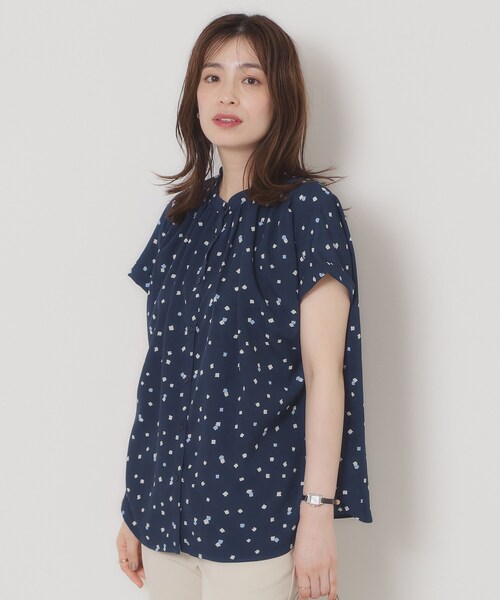 ITS'DEMO（イッツデモ）の「【手洗い可】キカドットブラウス（シャツ/ブラウス・レディース・サックスブルー系/ホワイト系3/ネイビー系/ピンク系その他・00）」の3枚目の写真