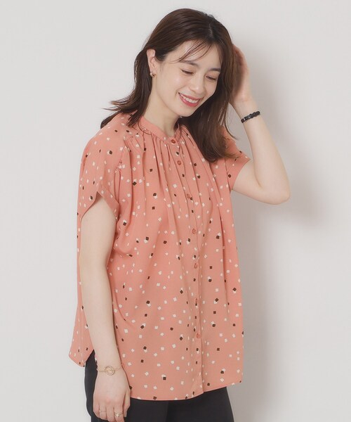 ITS'DEMO（イッツデモ）の「【手洗い可】キカドットブラウス（シャツ/ブラウス・レディース・サックスブルー系/ホワイト系3/ネイビー系/ピンク系その他・00）」の5枚目の写真