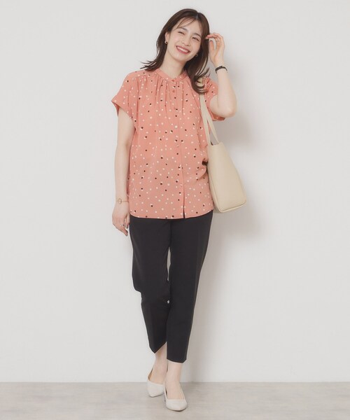 ITS'DEMO（イッツデモ）の「【手洗い可】キカドットブラウス（シャツ/ブラウス・レディース・サックスブルー系/ホワイト系3/ネイビー系/ピンク系その他・00）」の6枚目の写真
