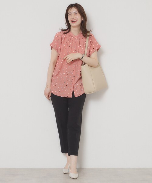 ITS'DEMO（イッツデモ）の「【手洗い可】キカドットブラウス（シャツ/ブラウス・レディース・サックスブルー系/ホワイト系3/ネイビー系/ピンク系その他・00）」の7枚目の写真