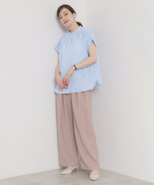 ITS'DEMO（イッツデモ）の「【手洗い可】キカドットブラウス（シャツ/ブラウス・レディース・サックスブルー系/ホワイト系3/ネイビー系/ピンク系その他・00）」の10枚目の写真