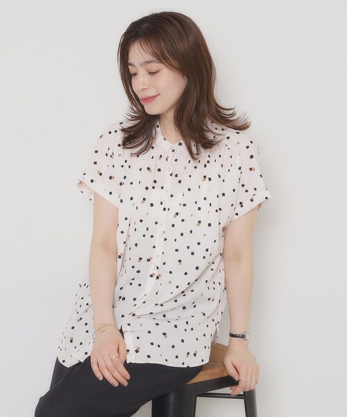 ITS'DEMO（イッツデモ）の「【手洗い可】キカドットブラウス（シャツ/ブラウス・レディース・サックスブルー系/ホワイト系3/ネイビー系/ピンク系その他・00）」の17枚目の写真