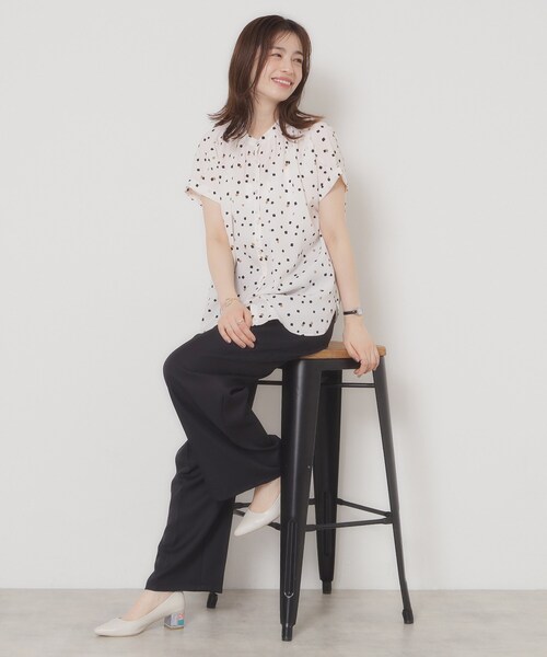 ITS'DEMO（イッツデモ）の「【手洗い可】キカドットブラウス（シャツ/ブラウス・レディース・サックスブルー系/ホワイト系3/ネイビー系/ピンク系その他・00）」の19枚目の写真