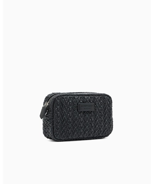 EMPORIO ARMANI（エンポリオアルマーニ）の「【エンポリオ アルマーニ】カメラケース エンボス仕上げ チェーンショルダーストラップ（ショルダーバッグ・レディース・ライトグレー/ブラック・FREE）」の9枚目の写真