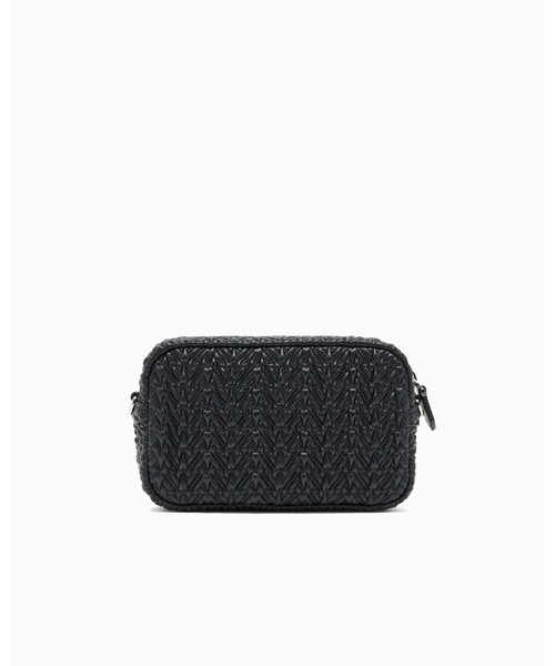 エンポリオアルマーニ　新品　メンズ　ストラップ付きフラグメントケース(ブラック) エンポリオアルマーニ カードケース/定期入れ/コインケース メンズ