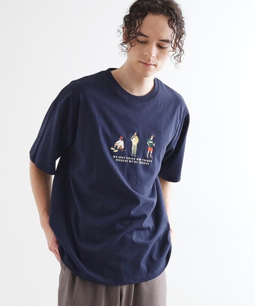tk.TAKEO KIKUCHI(ティーケータケオキクチ)の「ピープル刺繍Tシャツ(Tシャツ/カットソー・メンズ・ブラック/ホワイト/パープル/ネイビー・02/03/04)」の3枚目の写真