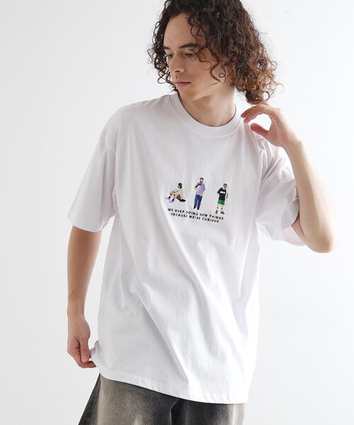 tk.TAKEO KIKUCHI(ティーケータケオキクチ)の「ピープル刺繍Tシャツ(Tシャツ/カットソー・メンズ・ブラック/ホワイト/パープル/ネイビー・02/03/04)」の2枚目の写真