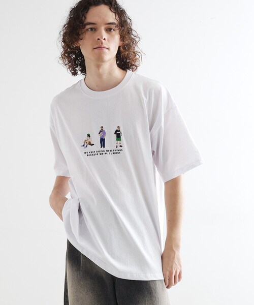 tk.TAKEO KIKUCHI(ティーケータケオキクチ)の「ピープル刺繍Tシャツ(Tシャツ/カットソー・メンズ・ブラック/ホワイト/パープル/ネイビー・02/03/04)」の5枚目の写真