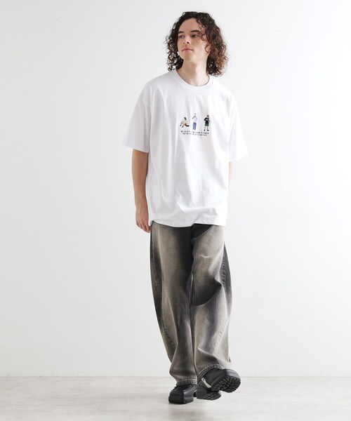 tk.TAKEO KIKUCHI(ティーケータケオキクチ)の「ピープル刺繍Tシャツ(Tシャツ/カットソー・メンズ・ブラック/ホワイト/パープル/ネイビー・02/03/04)」の7枚目の写真