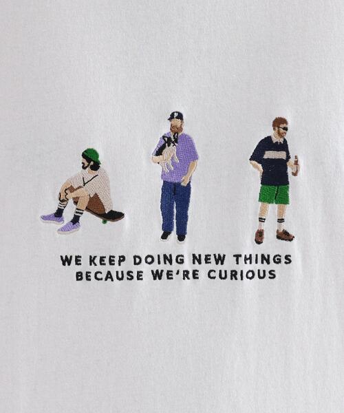 tk.TAKEO KIKUCHI(ティーケータケオキクチ)の「ピープル刺繍Tシャツ(Tシャツ/カットソー・メンズ・ブラック/ホワイト/パープル/ネイビー・02/03/04)」の8枚目の写真