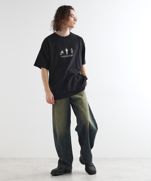 tk.TAKEO KIKUCHI(ティーケータケオキクチ)の「ピープル刺繍Tシャツ(Tシャツ/カットソー・メンズ・ブラック/ホワイト/パープル/ネイビー・02/03/04)」の11枚目の写真