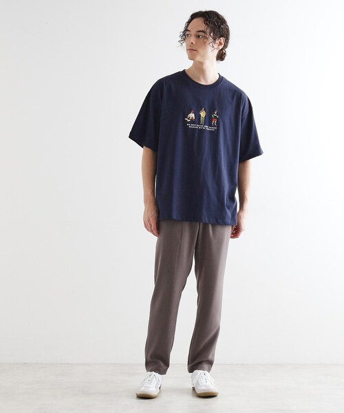 tk.TAKEO KIKUCHI(ティーケータケオキクチ)の「ピープル刺繍Tシャツ(Tシャツ/カットソー・メンズ・ブラック/ホワイト/パープル/ネイビー・02/03/04)」の14枚目の写真