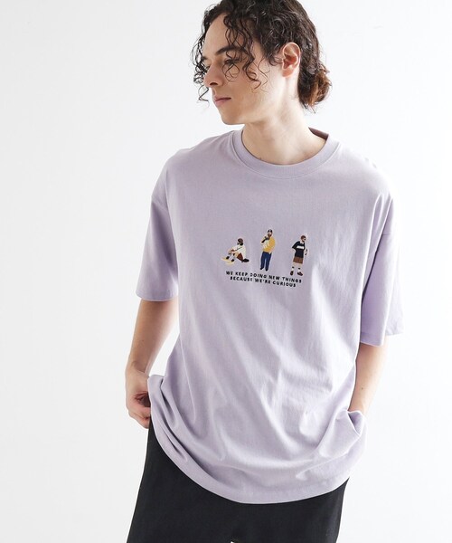 tk.TAKEO KIKUCHI(ティーケータケオキクチ)の「ピープル刺繍Tシャツ(Tシャツ/カットソー・メンズ・ブラック/ホワイト/パープル/ネイビー・02/03/04)」の17枚目の写真