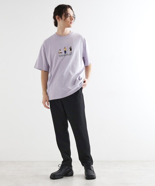 tk.TAKEO KIKUCHI(ティーケータケオキクチ)の「ピープル刺繍Tシャツ(Tシャツ/カットソー・メンズ・ブラック/ホワイト/パープル/ネイビー・02/03/04)」の18枚目の写真