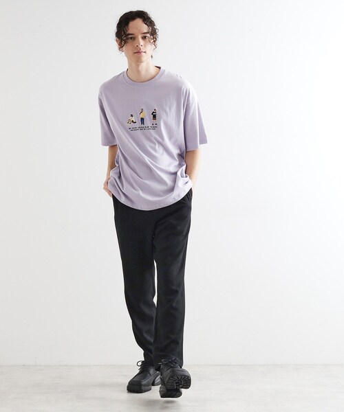 tk.TAKEO KIKUCHI(ティーケータケオキクチ)の「ピープル刺繍Tシャツ(Tシャツ/カットソー・メンズ・ブラック/ホワイト/パープル/ネイビー・02/03/04)」の19枚目の写真
