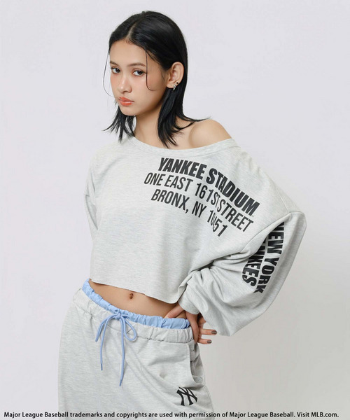 BACK TO THE FIELD(バック トゥー ザ フィールド)の「【MLB】プリントロゴオフショルダーセットアップ(セットアップ・レディース・ブラウン/ブラック/グレー・FREE)」の9枚目の写真