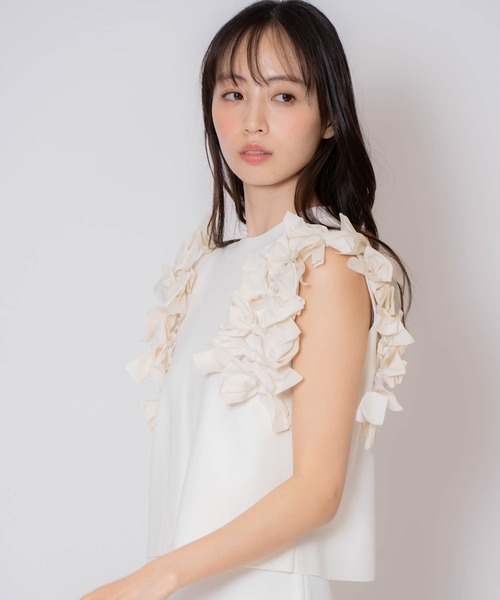 NOELA(ノエラ)の「リボンニットセットアップ(ワンピース・レディース・ブルー/ブラック/オフホワイト・M/S)」の11枚目の写真