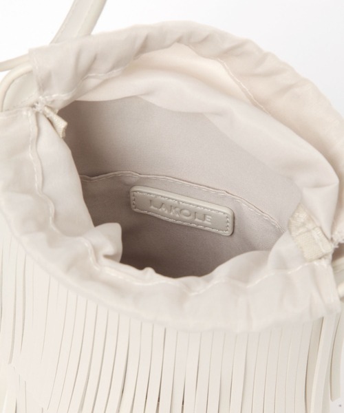 LAKOLE（ラコレ）の「フリンジバケツミニショルダーバッグ / 574760（ショルダーバッグ・レディース・ブラウン/オフホワイト/ブラック・FREE）」の16枚目の写真