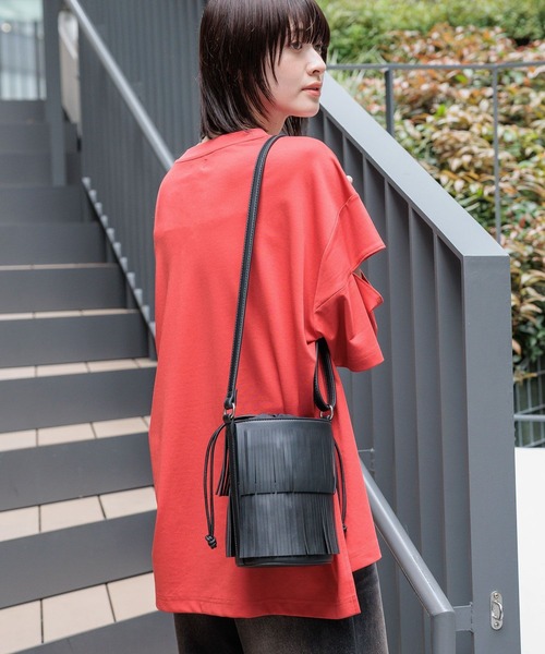 LAKOLE（ラコレ）の「フリンジバケツミニショルダーバッグ / 574760（ショルダーバッグ・レディース・ブラウン/オフホワイト/ブラック・FREE）」の22枚目の写真