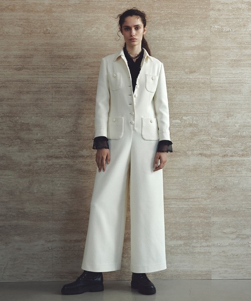 セール】【LOULOU WILLOUGHBY】ツイードオールインワン（つなぎ