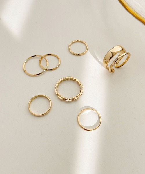 yu-ka（ユーカ）の「YU-KA:セットリング set ring（リング・レディース・ゴールド/シルバー・FREE）」の2枚目の写真