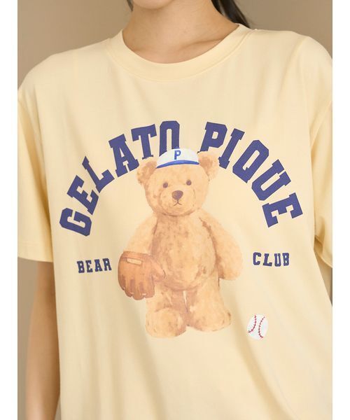 【新品】ジェラートピケ　スポーティーベアワンポイントTシャツ&総柄ショートパンツ ONLINE限定】スポーティーベアワンポイントTシャツ＆総柄