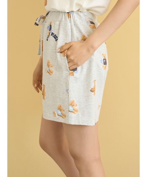【新品】ジェラートピケ　スポーティーベアワンポイントTシャツ&総柄ショートパンツ gelato pique｜【ONLINE限定】スポーティーベアワンポイントT