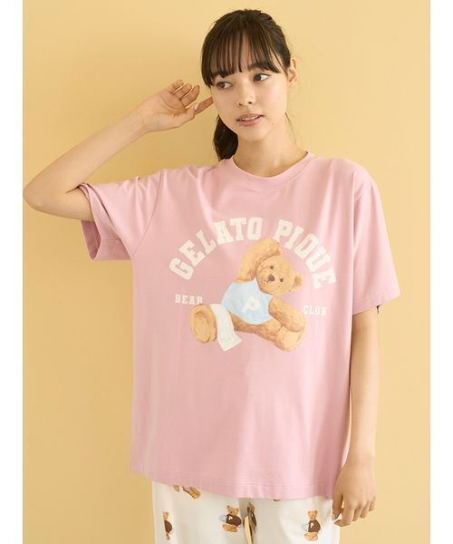 ジェラートピケ　チューイーベアワンポイントTシャツ＆ショートパンツ　上下セット ジェラートピケ gelato pique 【ONLINE限定】ベアワンポイントT