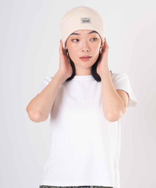 Levi's(リーバイス)の「Levi's/リーバイス BACKPATCH ビーニー ホワイト(ニットキャップ/ビーニー・レディース・ホワイト・OS)」の2枚目の写真
