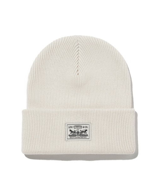 Levi's(リーバイス)の「Levi's/リーバイス BACKPATCH ビーニー ホワイト(ニットキャップ/ビーニー・レディース・ホワイト・OS)」の4枚目の写真