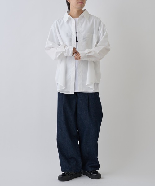 COLONY 2139（コロニートゥーワンスリーナイン）の「2タックストレートデニムスラックス（デニムパンツ・メンズ・ブラック/インディゴブルー・LARGE/MEDIUM）」の4枚目の写真