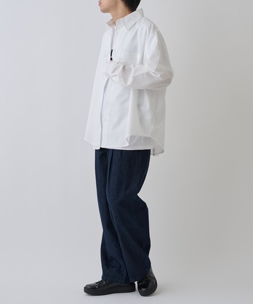 COLONY 2139（コロニートゥーワンスリーナイン）の「2タックストレートデニムスラックス（デニムパンツ・メンズ・ブラック/インディゴブルー・LARGE/MEDIUM）」の5枚目の写真